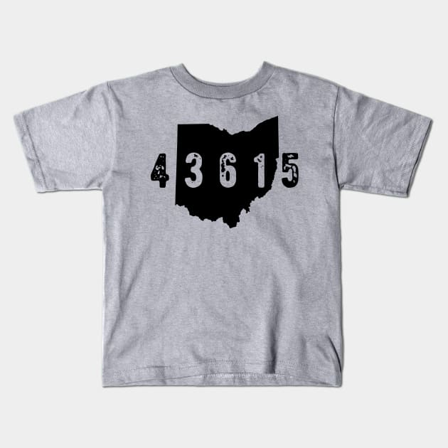 43615 Toledo Zip Code Kids T-Shirt by OHYes
